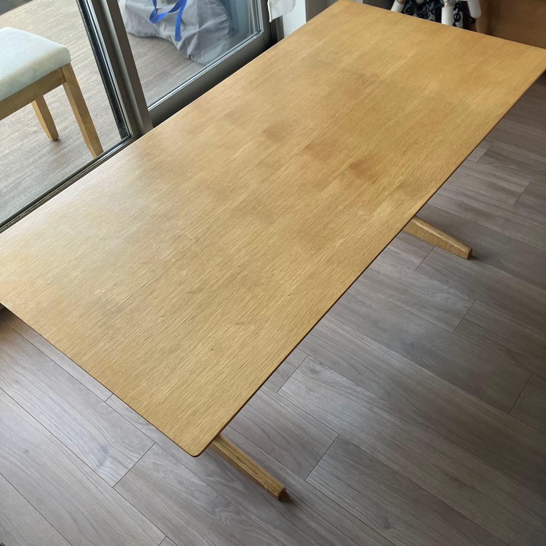 無印良品　ナチュラルウッド シンプルテーブル T字型脚