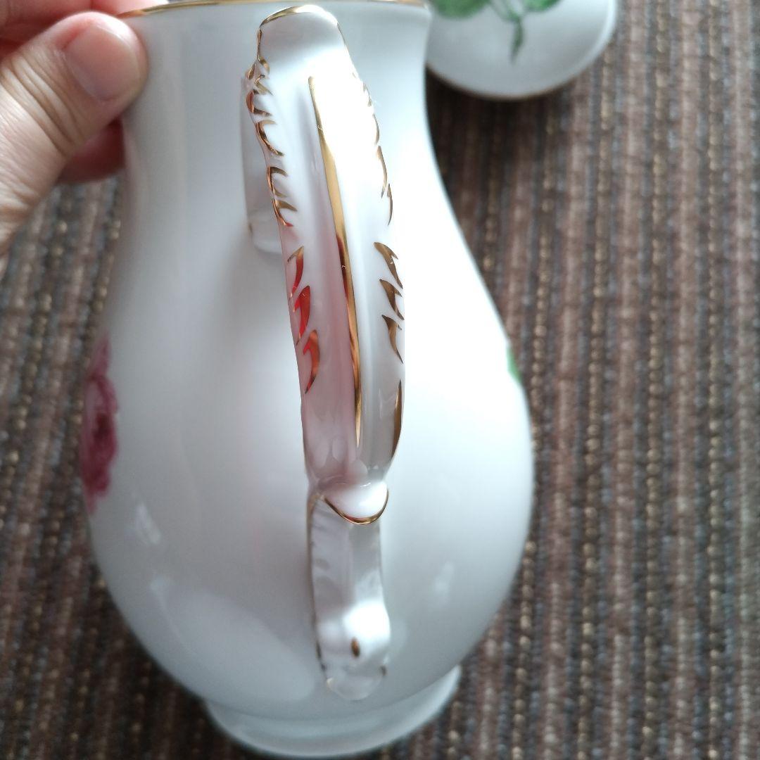 【美品】フュルステンベルク　バラ文様　ポット＆クリーマー＆シュガーポットセット