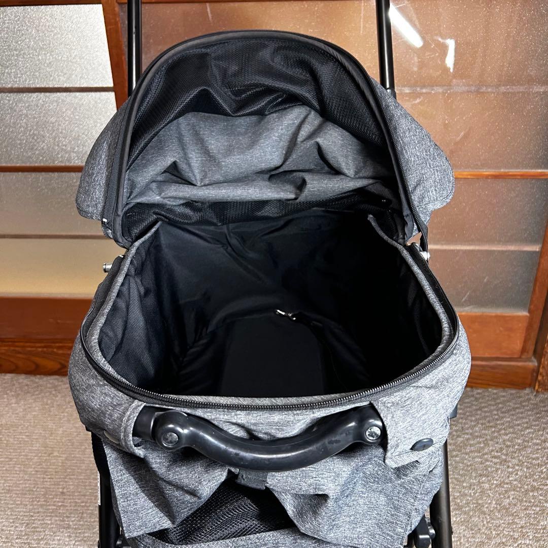 美品 コムペットペットカート　ミリミリライトアルファ　ブラック