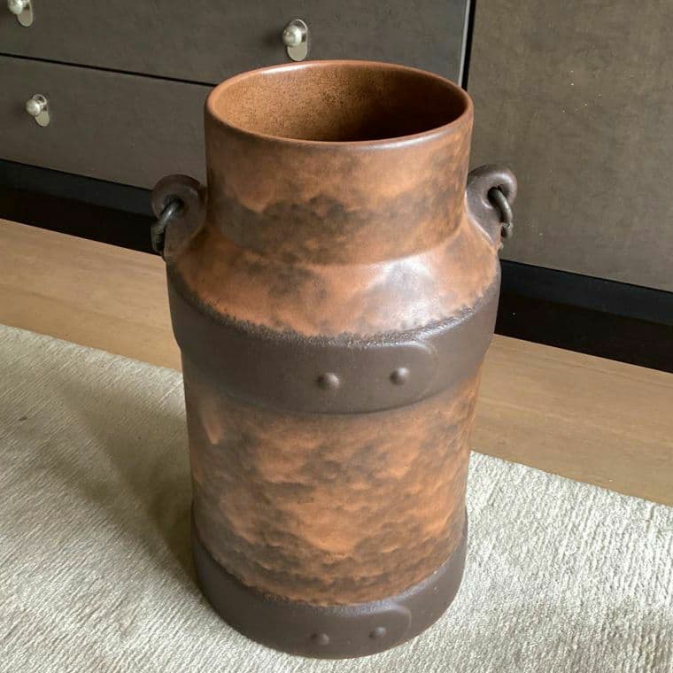 60~70S H41ドイツ　ミルク缶 陶器　傘立て 庭　壺　玄関　花瓶　花器