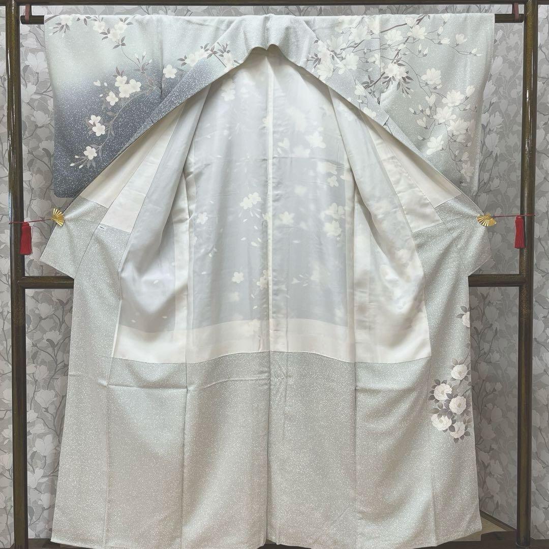 正絹 訪問着 椿桜木蓮 伊と幸 長襦袢おまけ