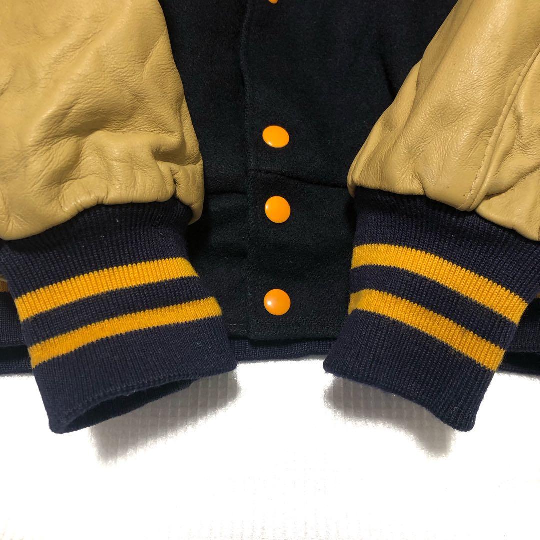 ビンテージ 袖革スタジャン デカワッペン ビッグサイズ XL