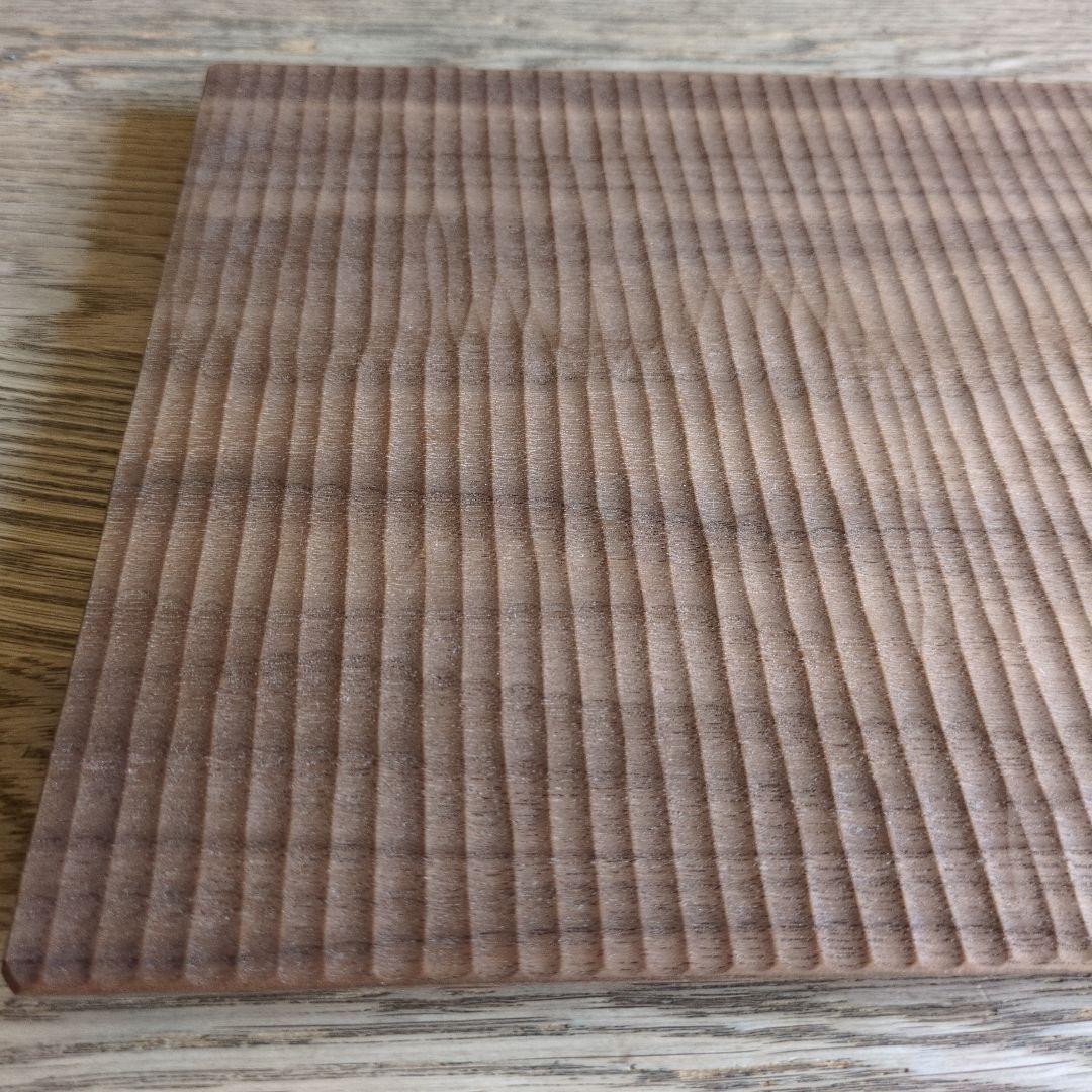 2枚セット　さざなみプレートL　ウォールナット　受注製作品　ふるいともかず