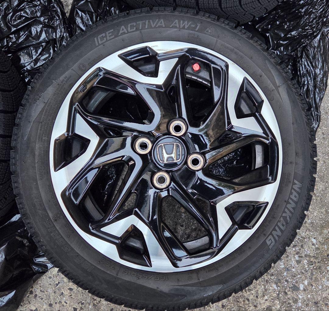ホンダ純正　N-BOXカスタム JF3　15インチアルミ スタッドレスタイヤ付き