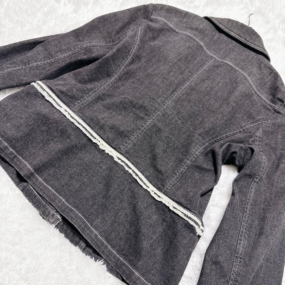 ジバンシィ テーラードジャケット デニム 金ボタン 00 y2k ブラック