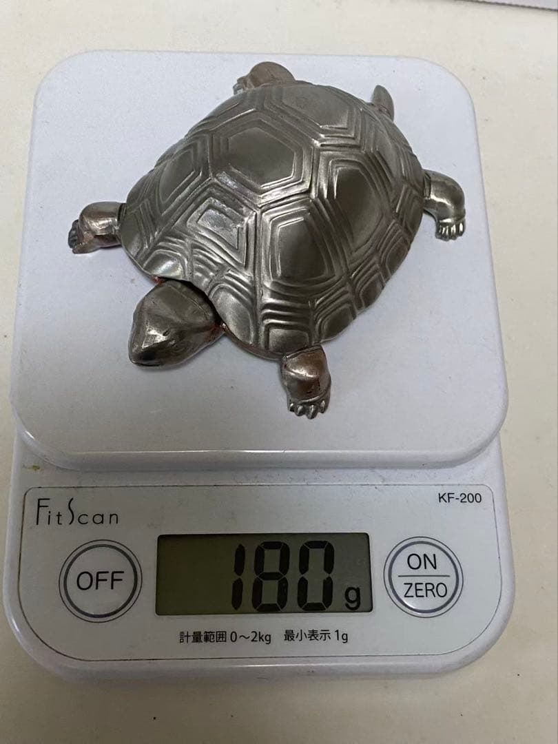 錫製 亀香合　印泥盒 置物　小物入れ