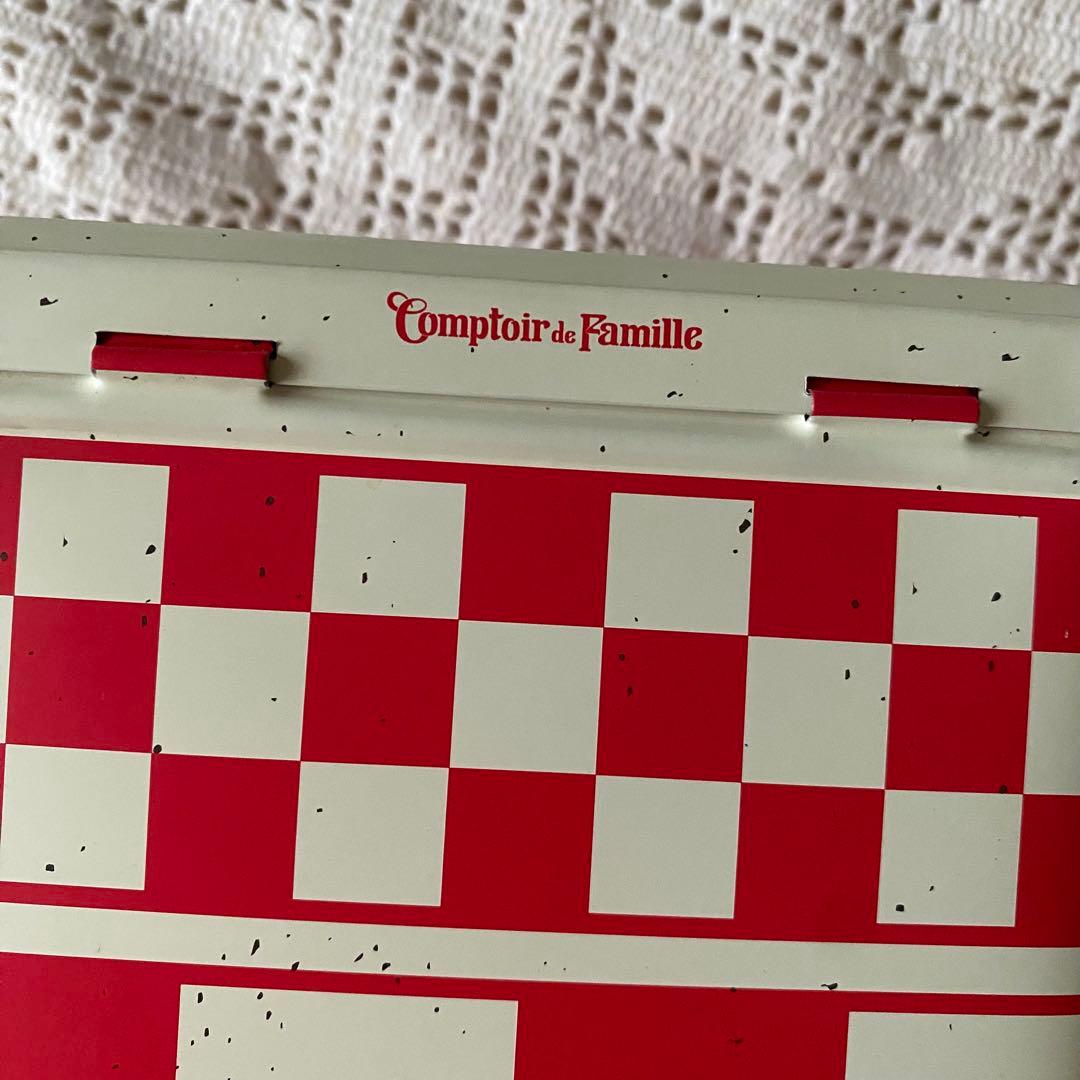 コントワール・ドゥ・ファミーユ　ティン 缶ダミエ キャニスター ４個セット