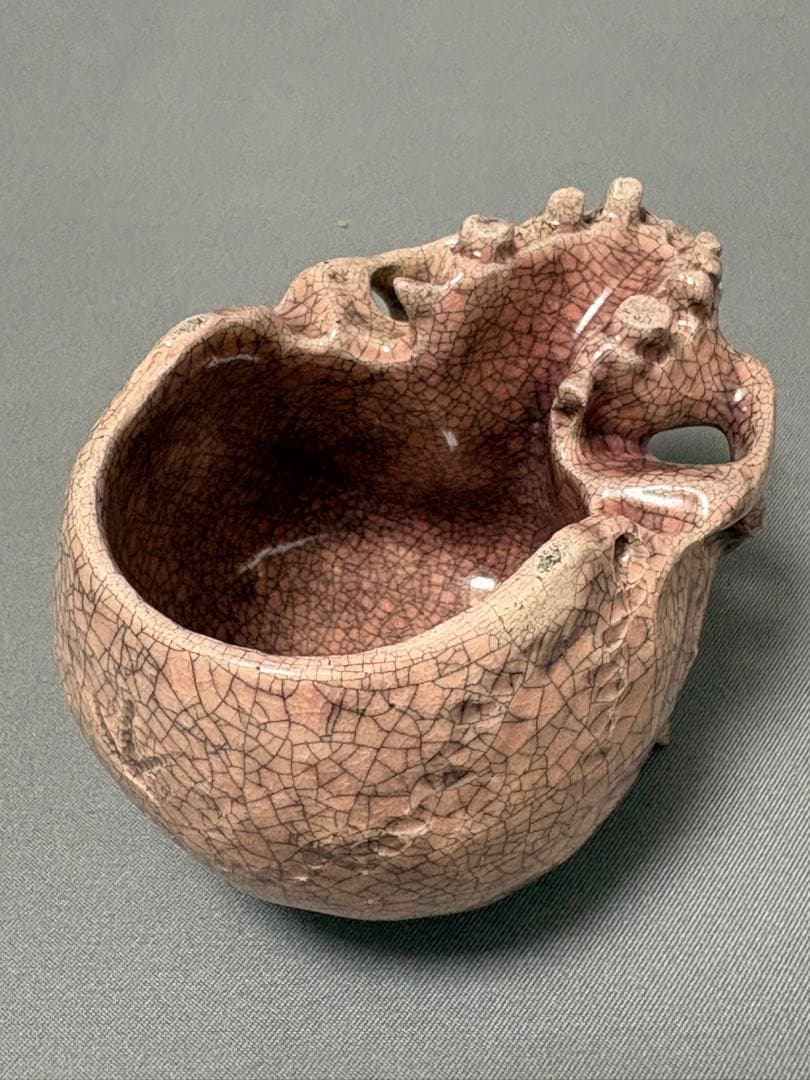 【値下】丸岡和吾　鬼ぐい呑　髑髏ぐい呑