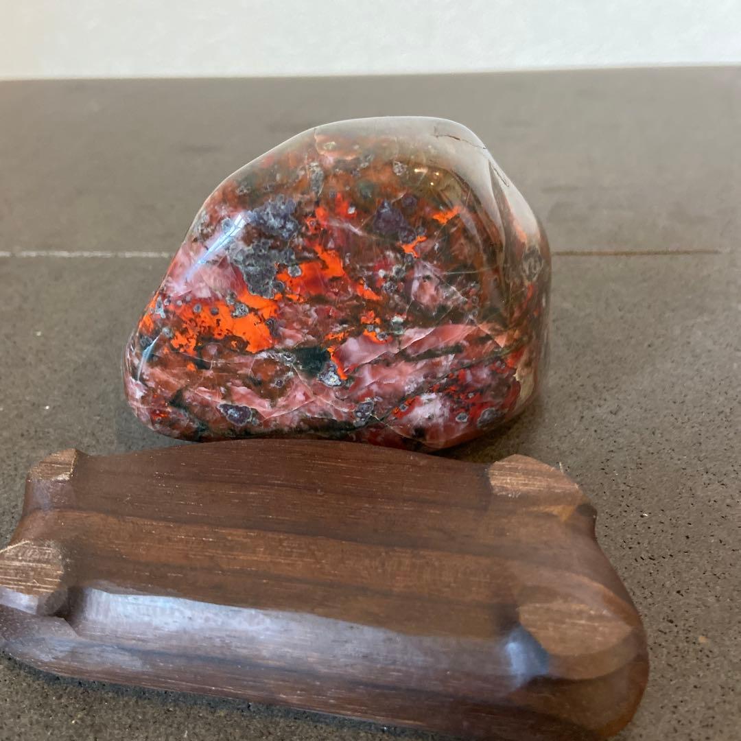 根尾谷の美石　メノウ孔雀　★鑑賞石　菊花石　孔雀石