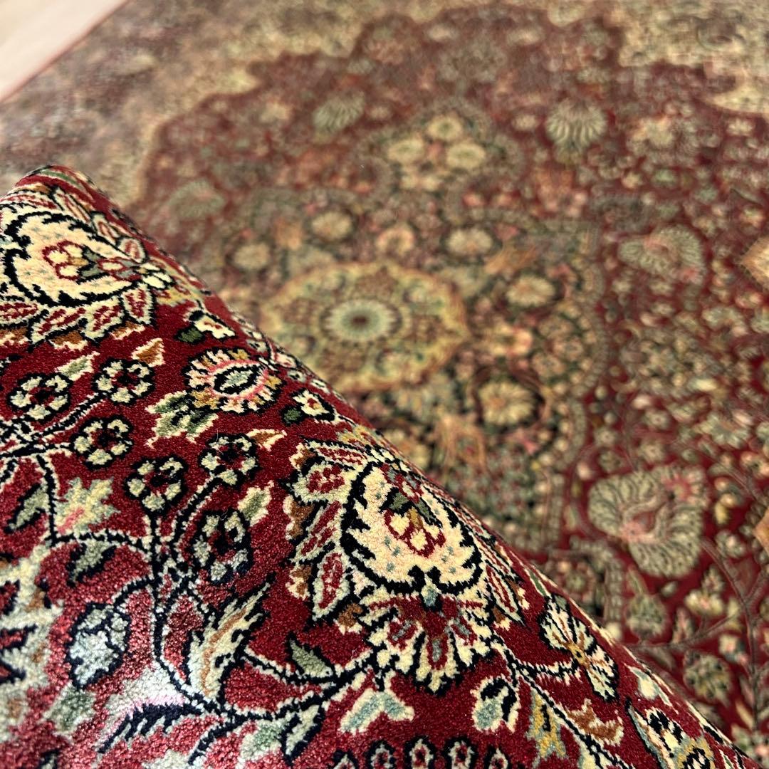 トルコ絨毯　手織り　シルク100% ヴィンテージラグ　189x122㎝