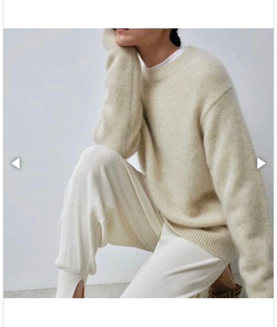 STUNNING LURE ホワイトヤクニットプルオーバー オフホワイト