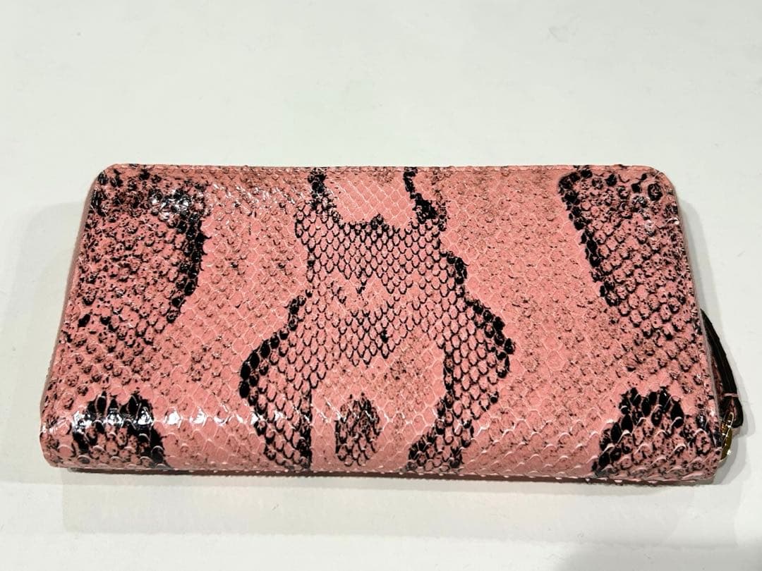 【新品未使用】GUCCI GGマーモント長財布　パイソン　ピンク