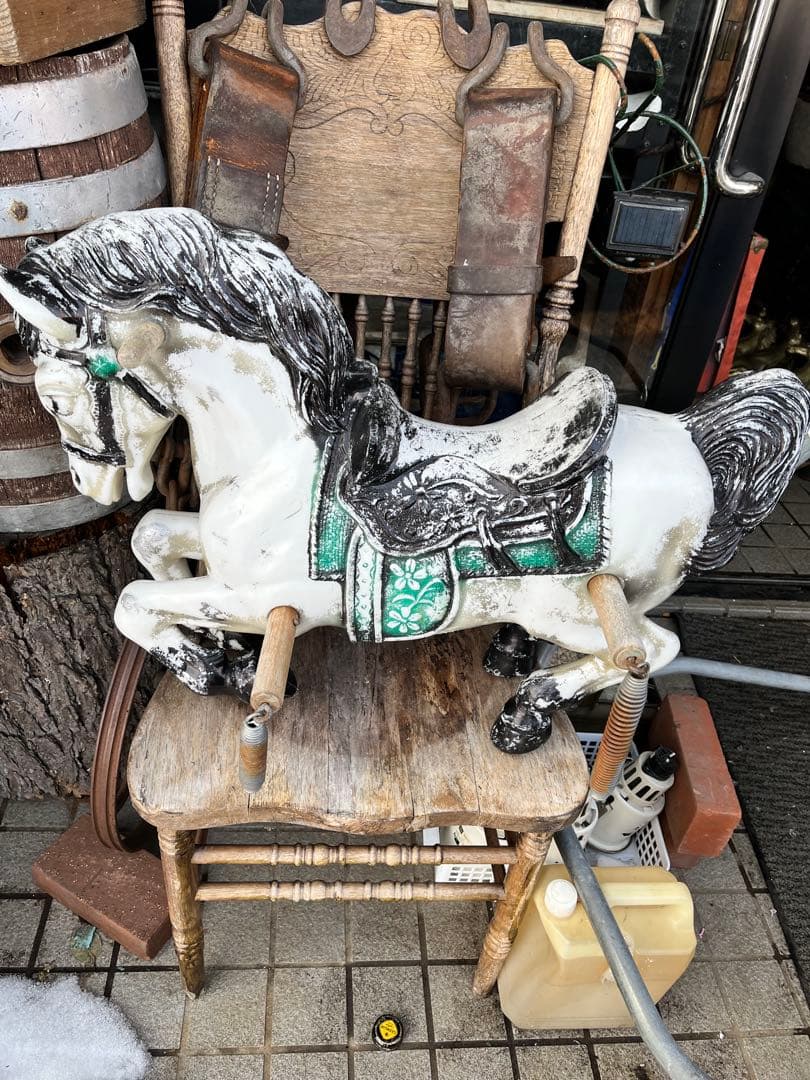 フランス アンティーク ロッキングホース/メリーゴーランド木馬風、木馬風飾り