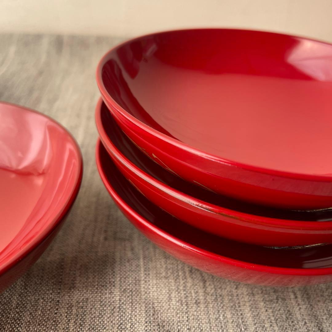 木製 螺鈿 手描き 漆塗 お椀 老松 ５個セット 加賀藩 山中塗？