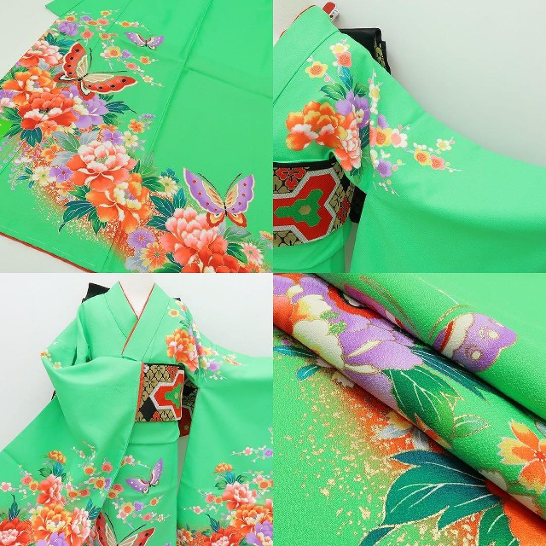 新品 七五三 ７歳 女児 四つ身着物・襦袢 ２点セット B4