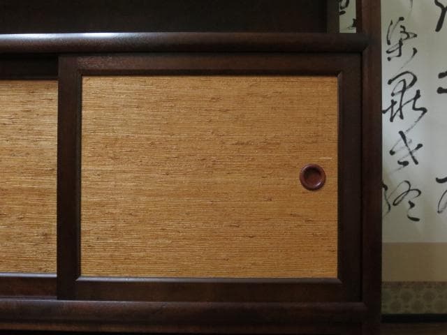 松本民芸家具 ミズメザクラ 無垢材 E型 クズ布 飾り棚 定価297.000円