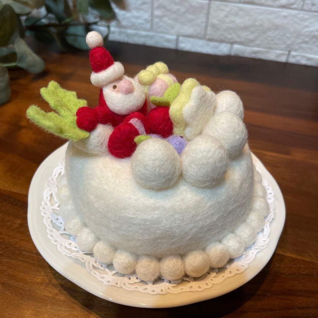 にこ様　オーダー品　羊毛フェルトのクリスマスケーキ8点　ブッシュドノエル3点