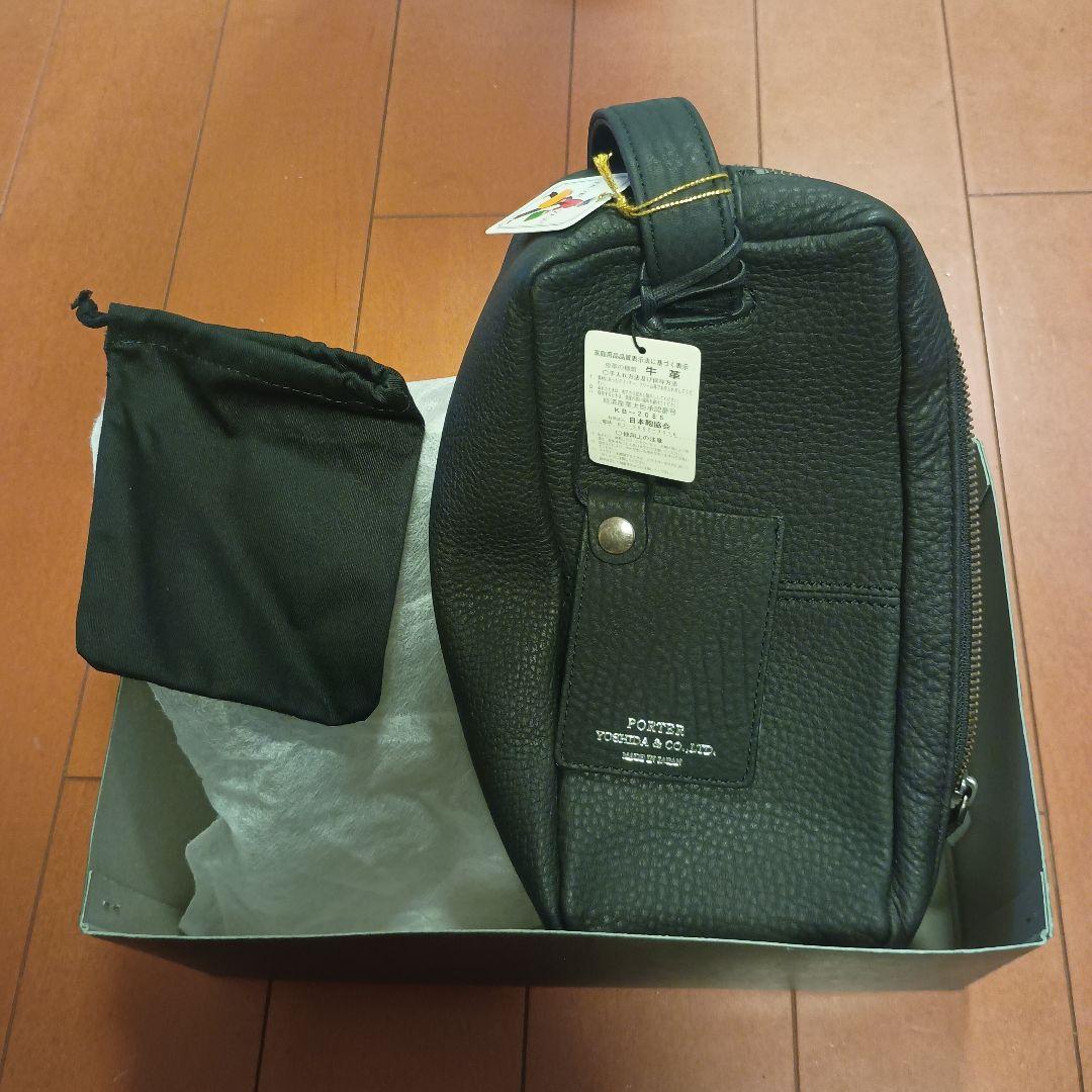 PORTER ブラック レザー バッグ