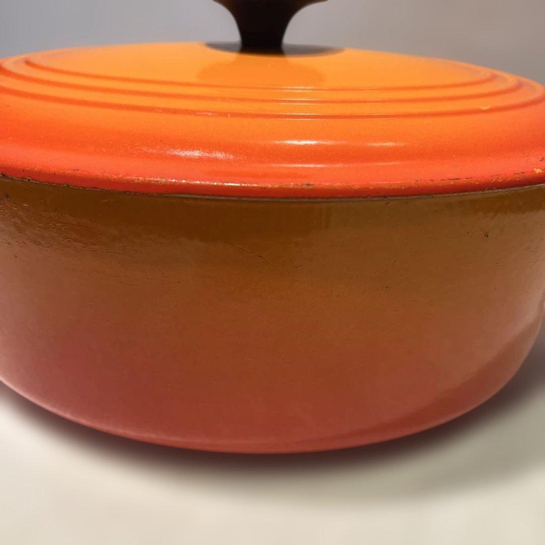 Le Creuset 　ル·クルーゼ オレンジ 両手鍋 楕円形　27cm