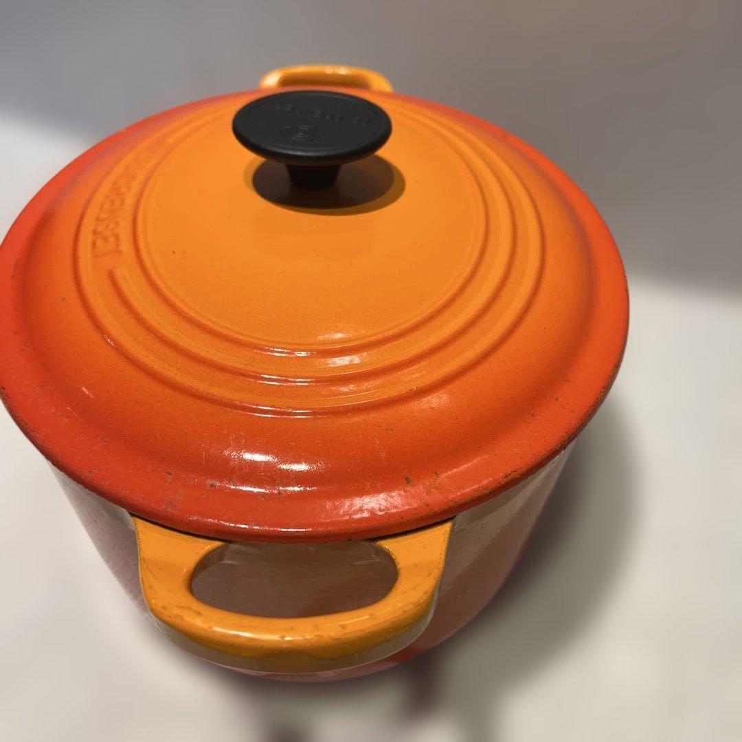 Le Creuset 　ル·クルーゼ オレンジ 両手鍋 楕円形　27cm