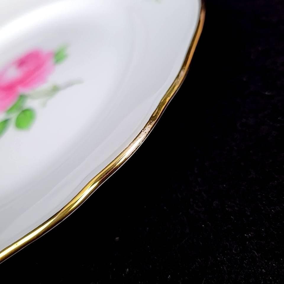 ●美品＊マイセン　ピンクローズ　マイセンのバラ　デザートプレート　18cm 1