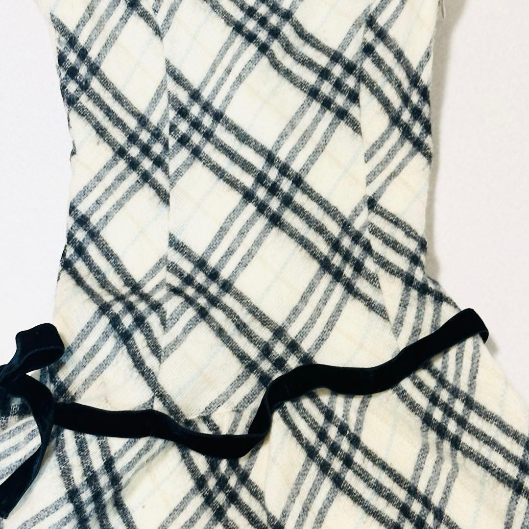 バーバリーブルーレーベル ノバチェック ノースリーブ ワンピース 36