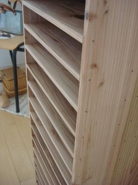 ★送料無料★サイズ変更可能★A2木製7段書類棚②/無垢材ナチュラル オーダー可能