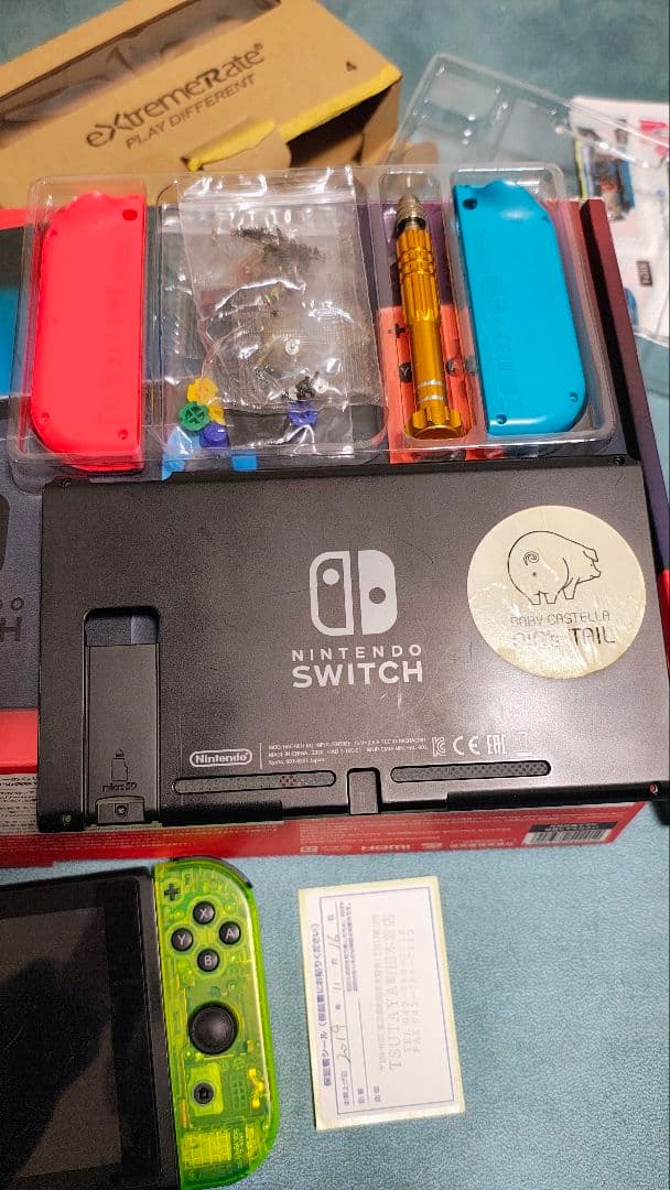 Nintendo Switch　本体　付属品全てあり クリア外装キット仕様