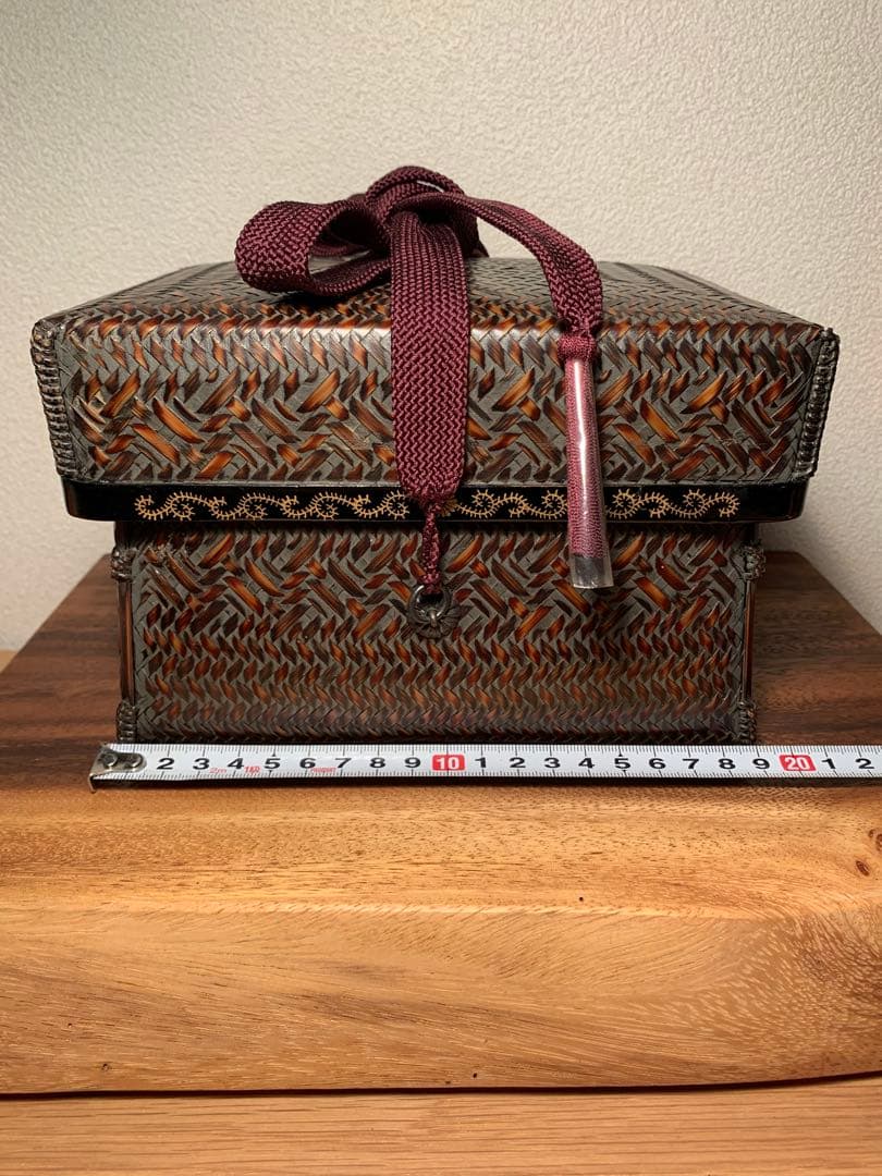 竹器師 竹山作 御所籠 茶篭 茶箱 茶道具 裏千家 野点