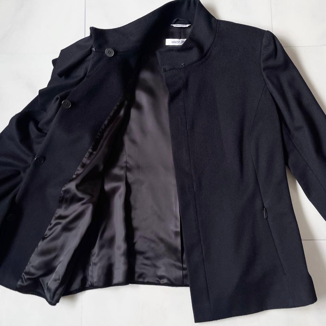 未使用級 マックスマーラ ウール ジャケット 大きいサイズ フリル ツヤ感最高✨