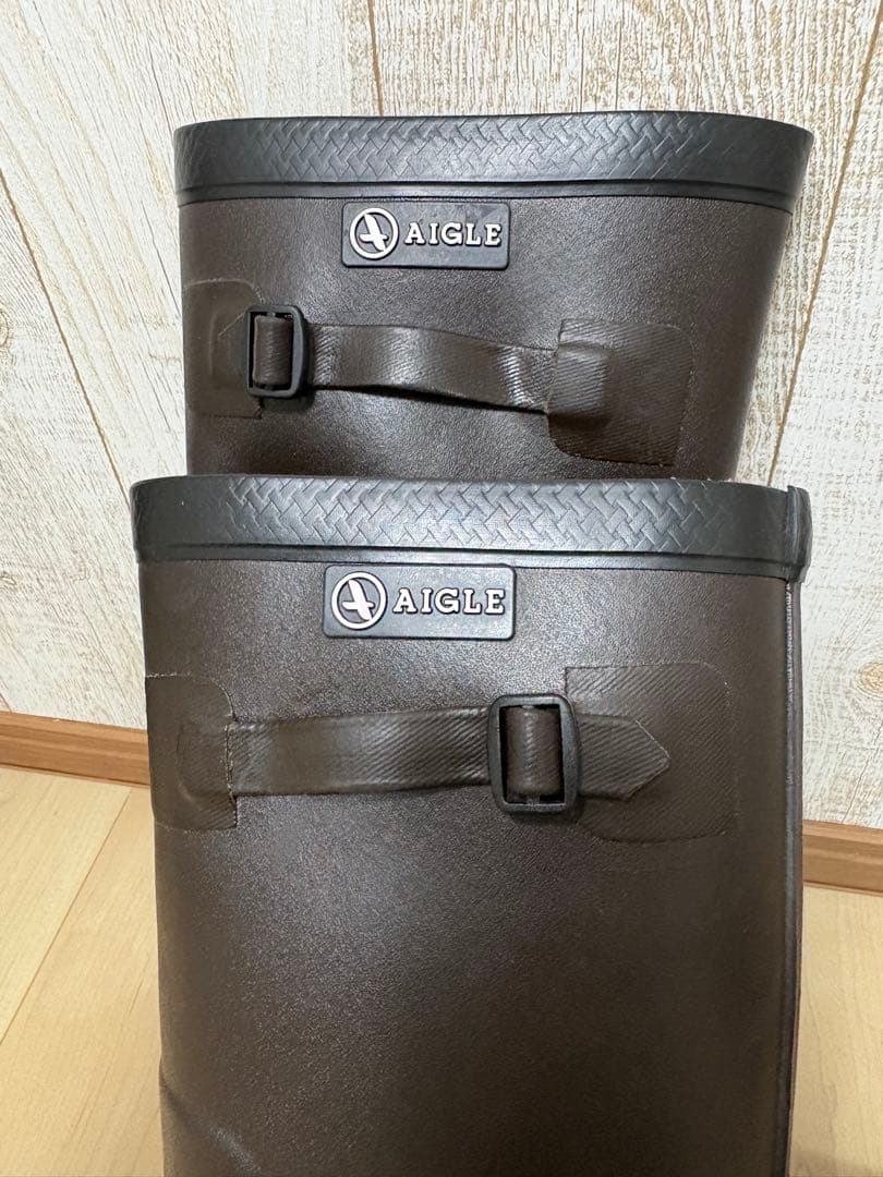 25.5～26cm★美品AIGLEレイン ブーツ41エーグルラバーブーツ 長靴