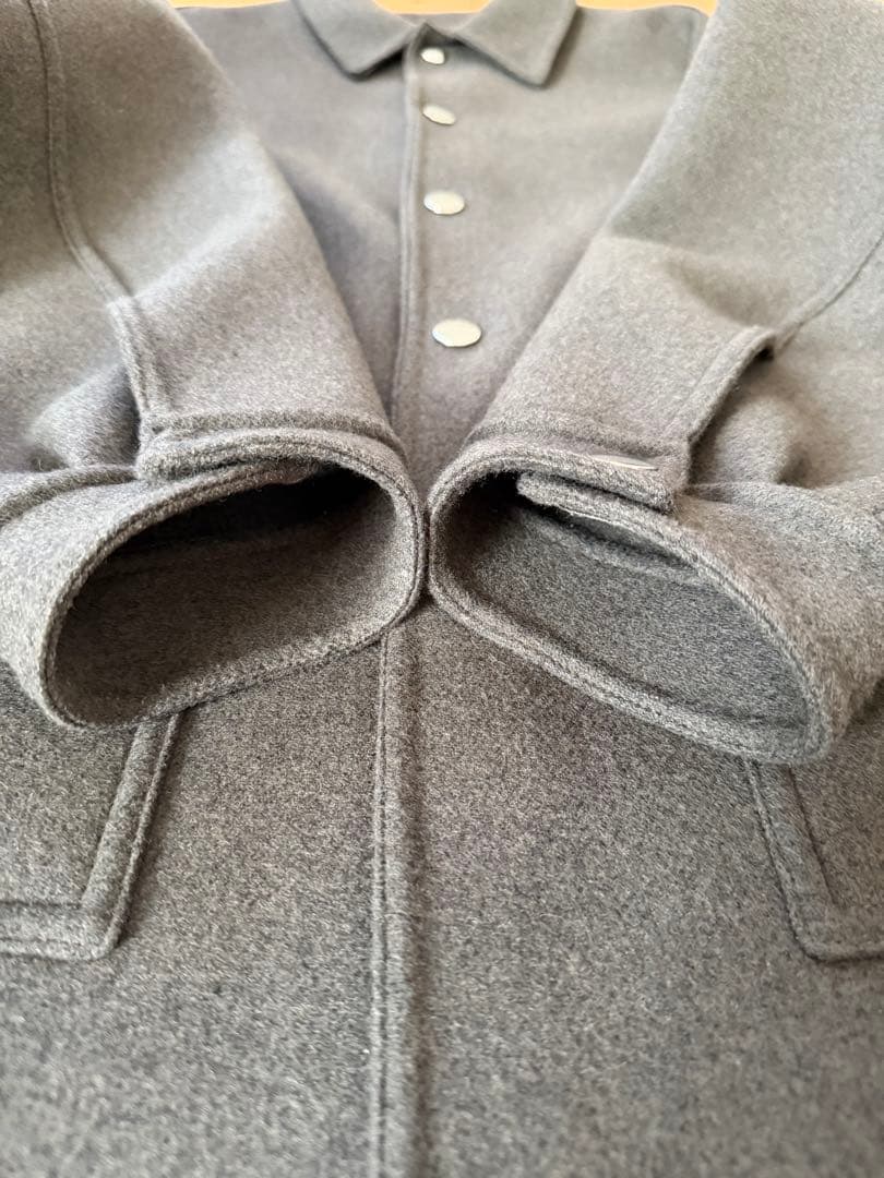 〈H〉ウールミックスメルトンカバーオールジャケット DK.GRAY/S