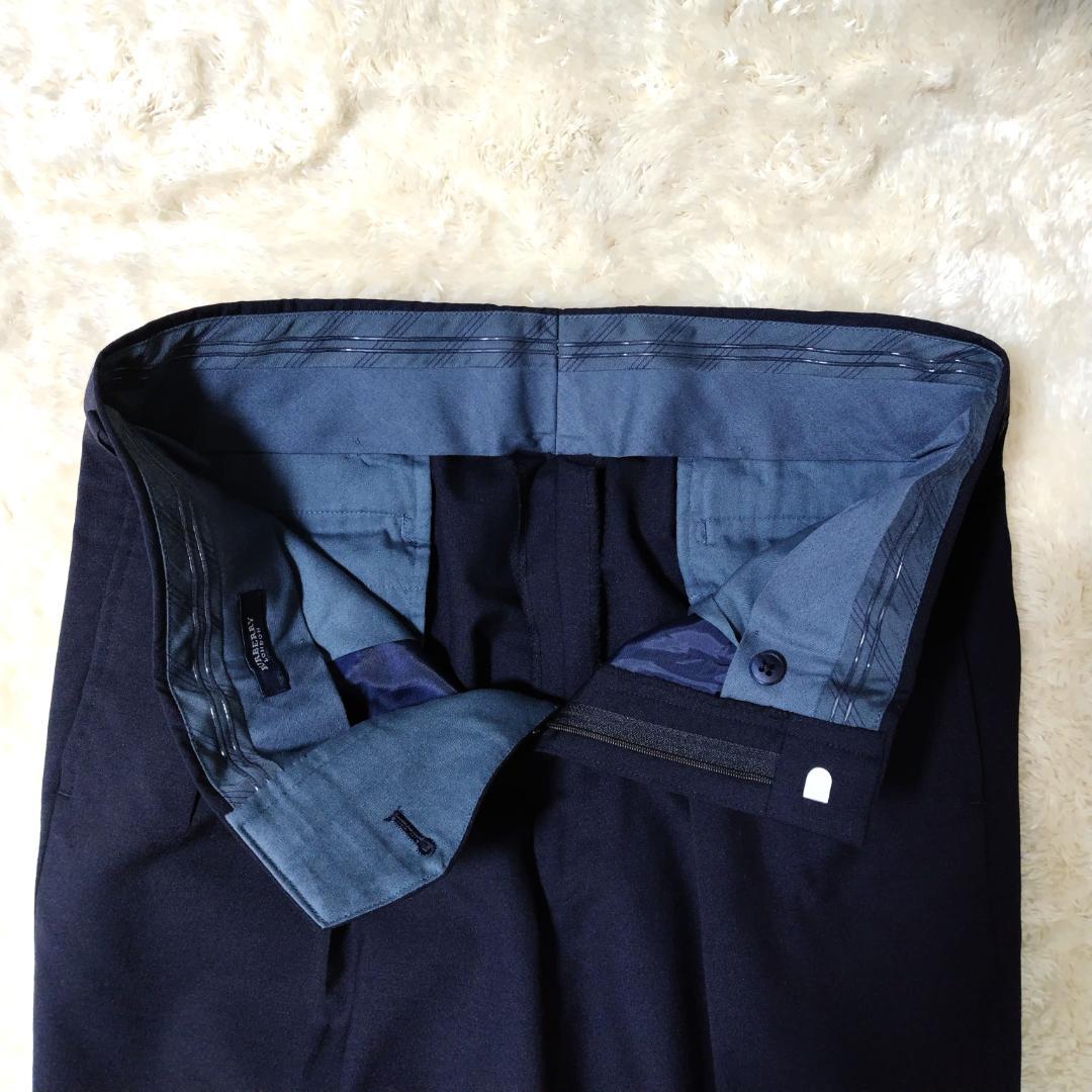 極美品✨バーバリー ロンドン セットアップ ダブル 紺ブレ 羊毛 モヘヤ