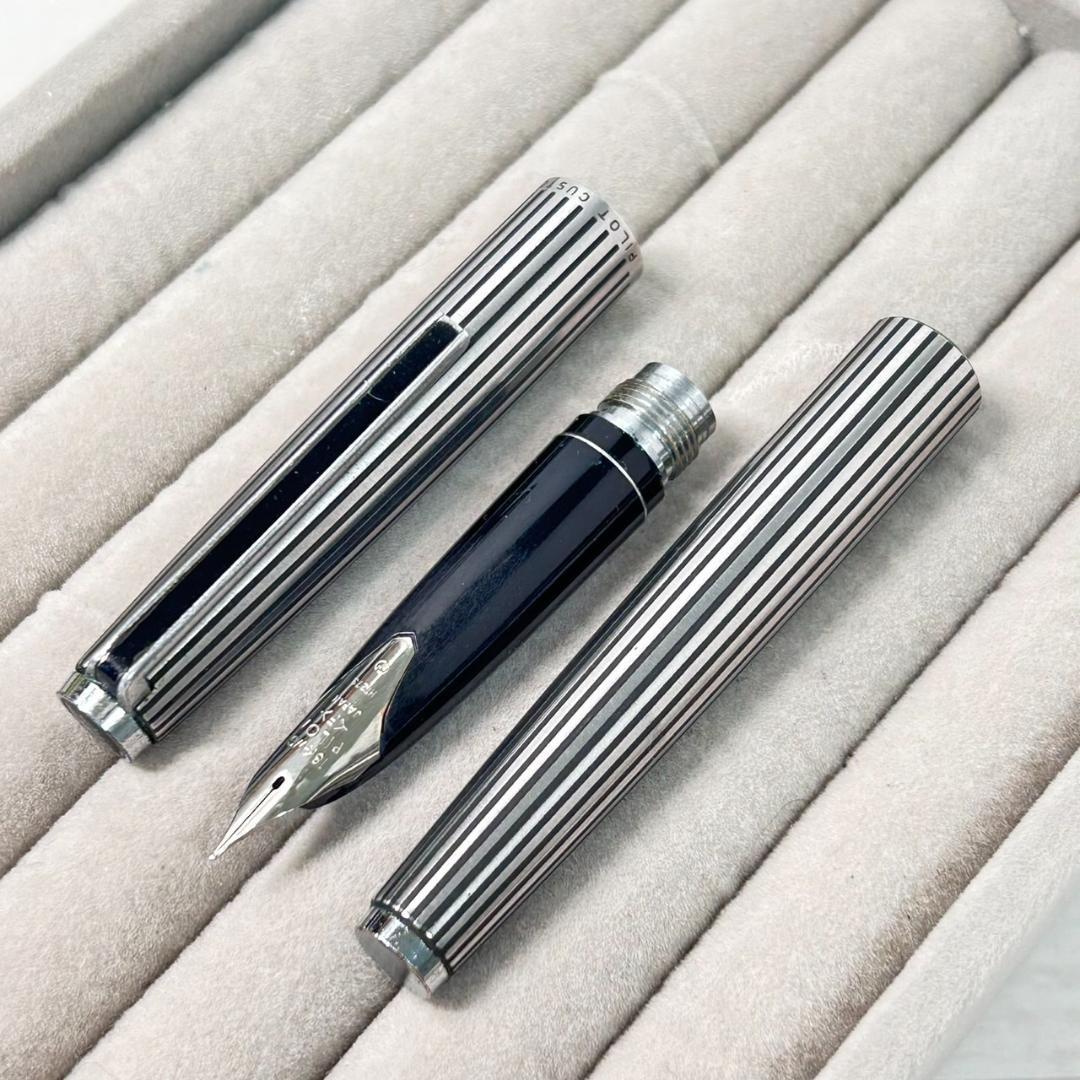 パイロット 万年筆 カスタムK ストライプ 18KWG F ビンテージ U125