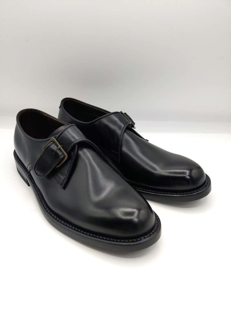 【極美品】REGAL V087 シングルモンク プレーントゥ 黒　24.5cm