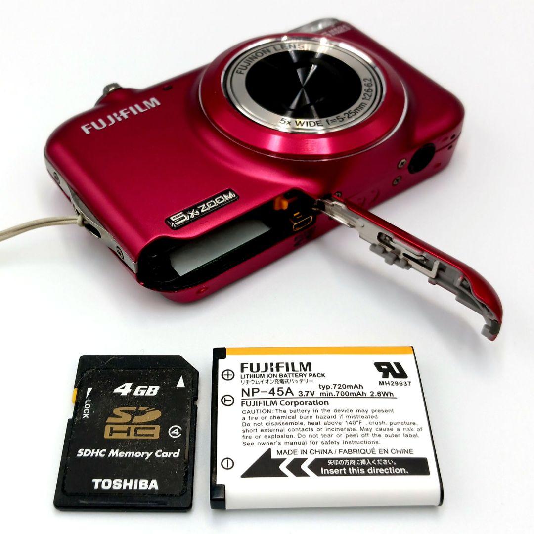 FUJIFILM Finepix JX400 デジタルカメラ レッド