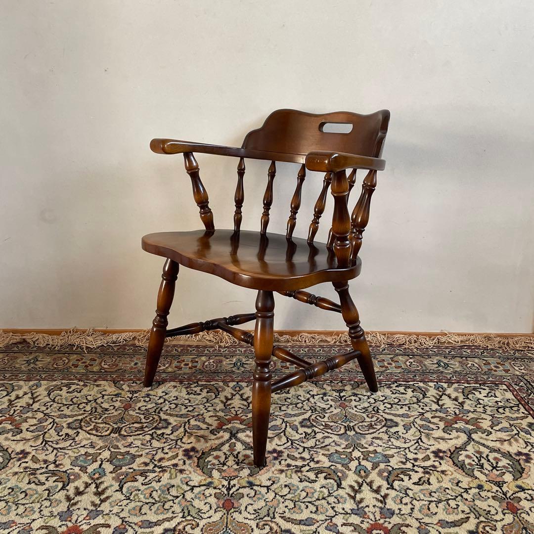 飛騨産業　キツツキマーク　ウィンザーアームチェア　穂高　キャプテンチェア