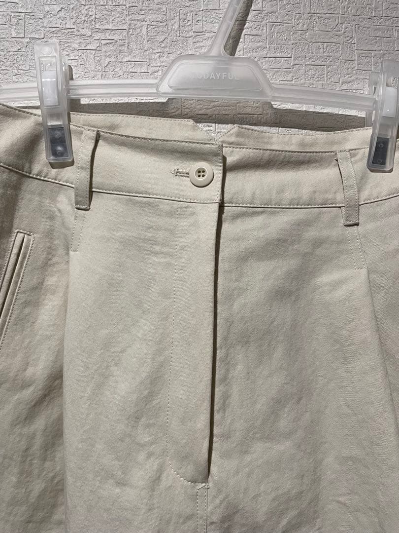 TODAYFUL Cotton Wide Pants 38 ホワイト