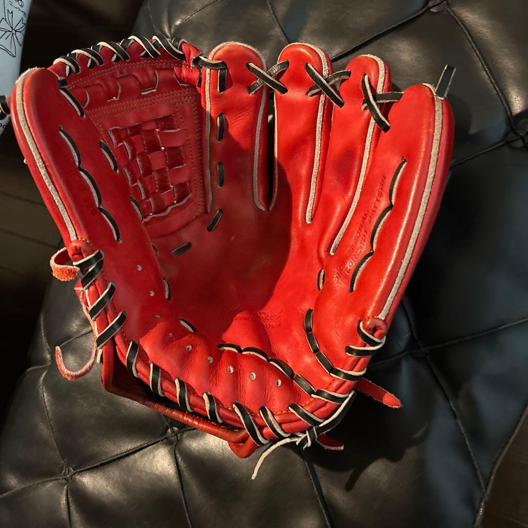 ZETT プロステイタス 硬式グローブ レッド