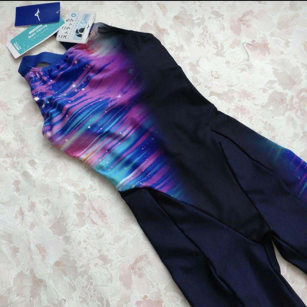 M 新品 MIZUNO 寺川綾 練習水着 StrokeONE パッド付 ネイビー