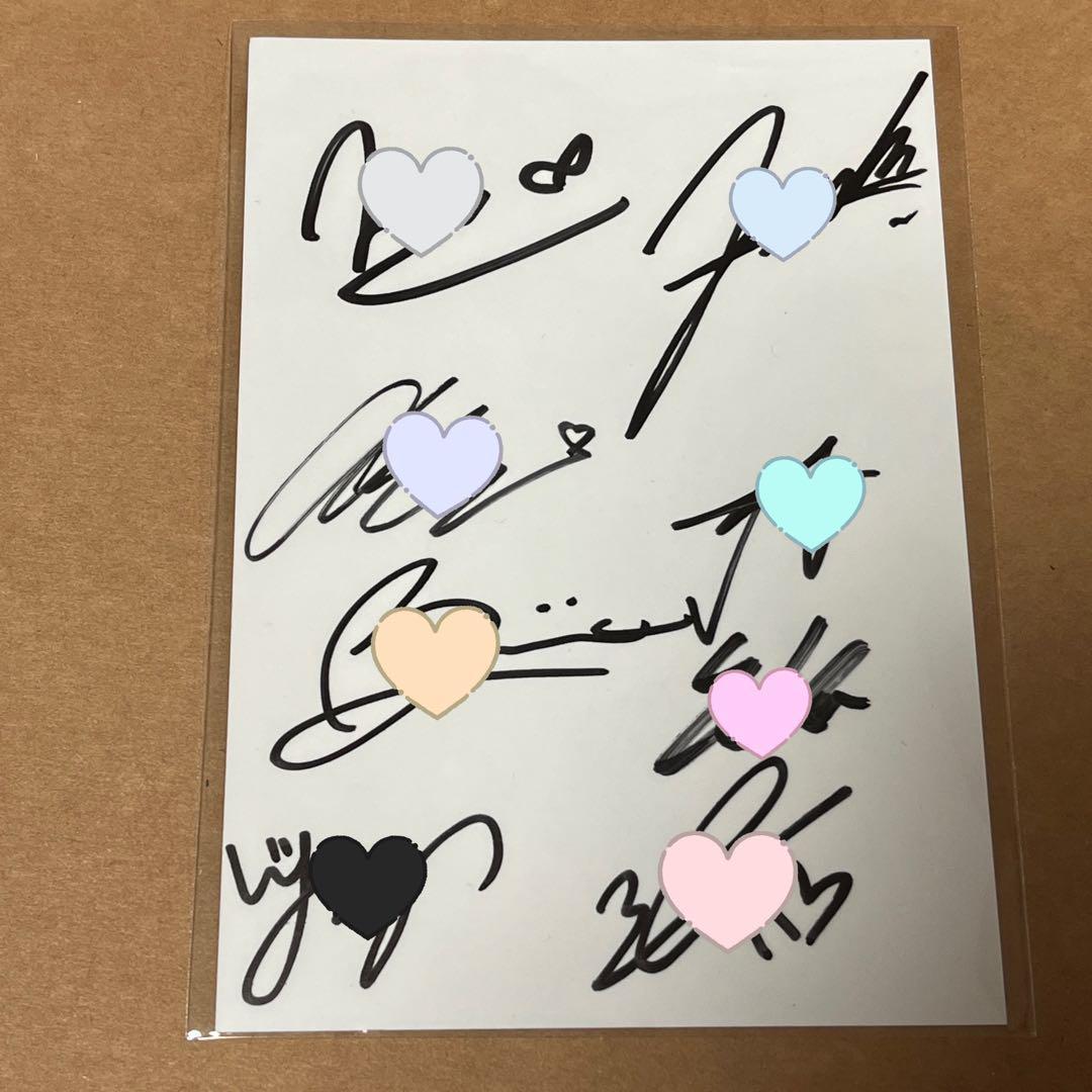 n.SSign メンバー 直筆サイン入　フォト/ブロマイド サイン入りhappy