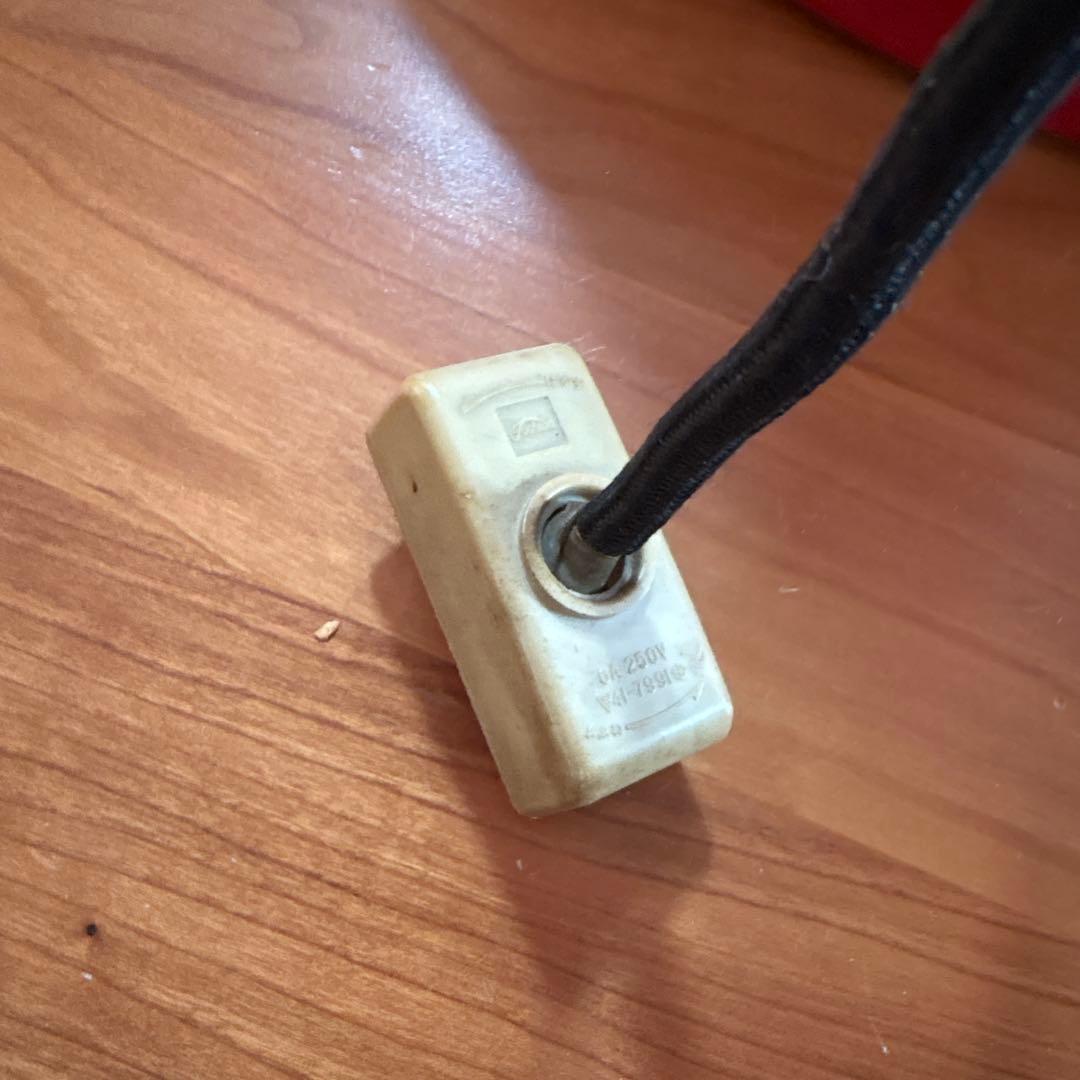 ビンテージ　昭和　照明器具　ペンダント　赤