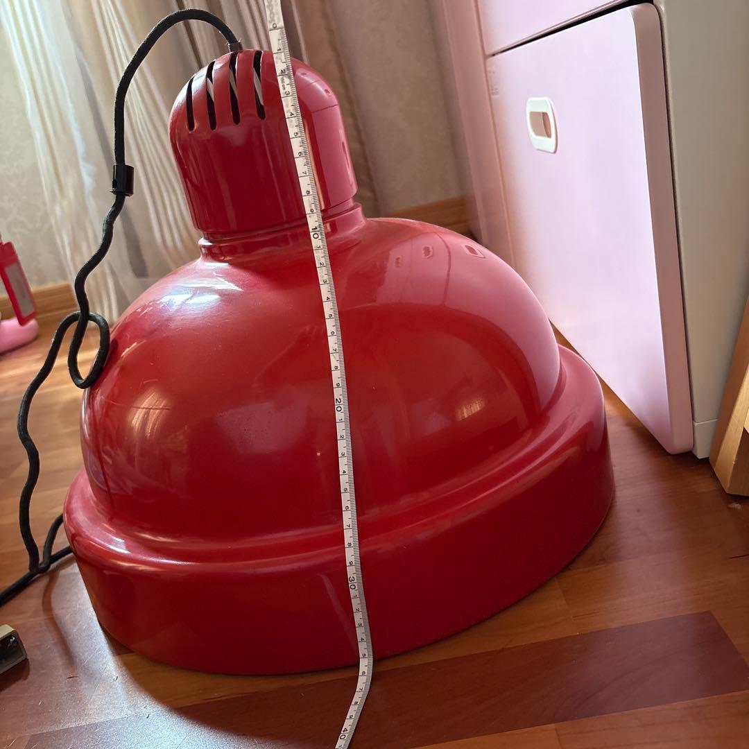 ビンテージ　昭和　照明器具　ペンダント　赤