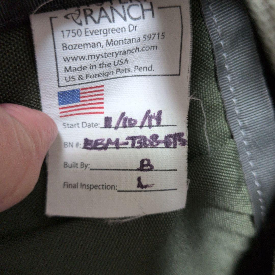 値引き中　MYSTERY RANCH オリーブグリーン リュック　ブーティバッグ