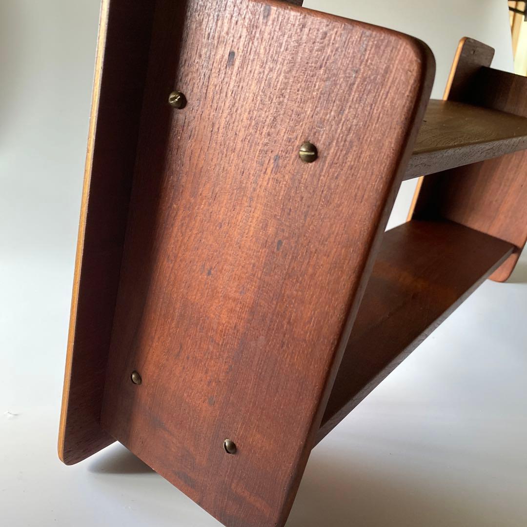 デンマーク製 壁掛けシェルフ ウォールシェルフ チーク 北欧家具