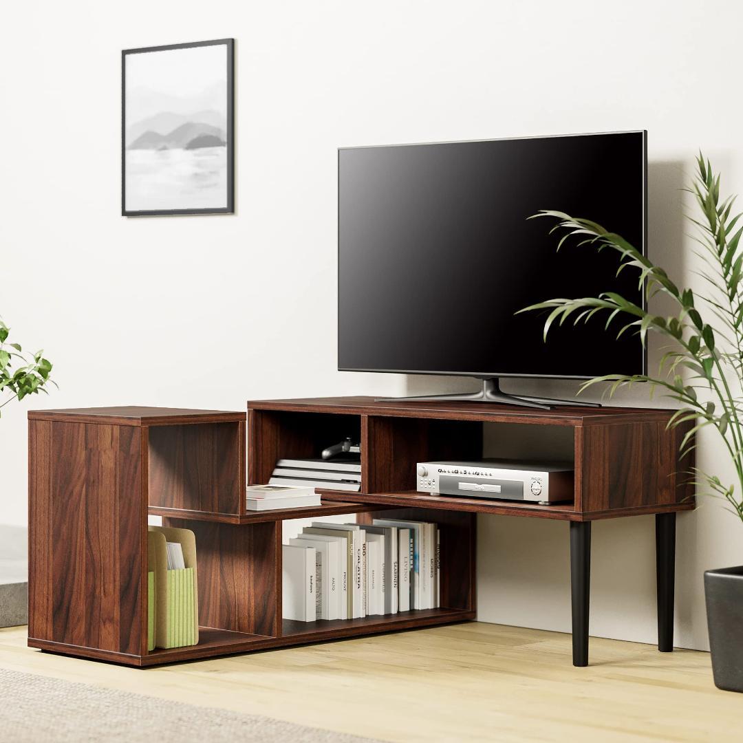 収納付 自在伸縮テレビボード 50インチ対応 103150cm 角度調整