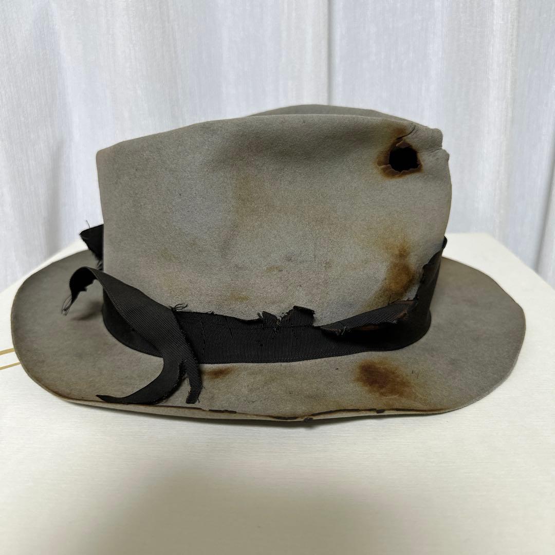 ハードダメージ フェドラハット バーン加工 ジョニーデップ ニックフーケ