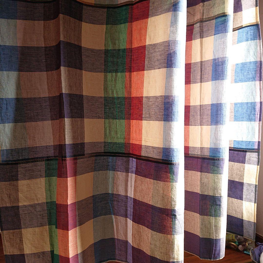 ウニコ マルチカラー ファブリック カーテン