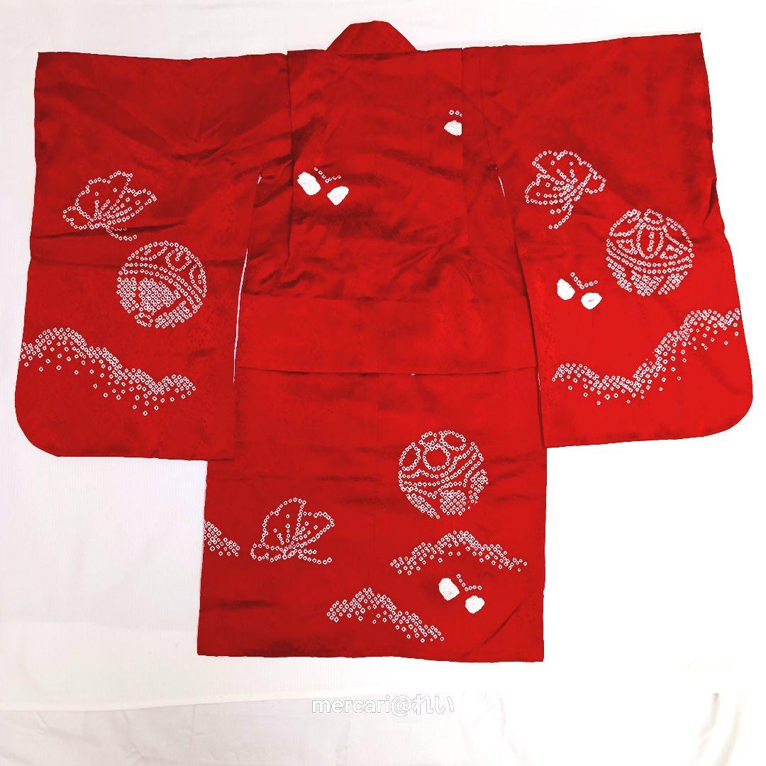 3歳 七五三 正絹 被布 着物 襦袢 草履 女児