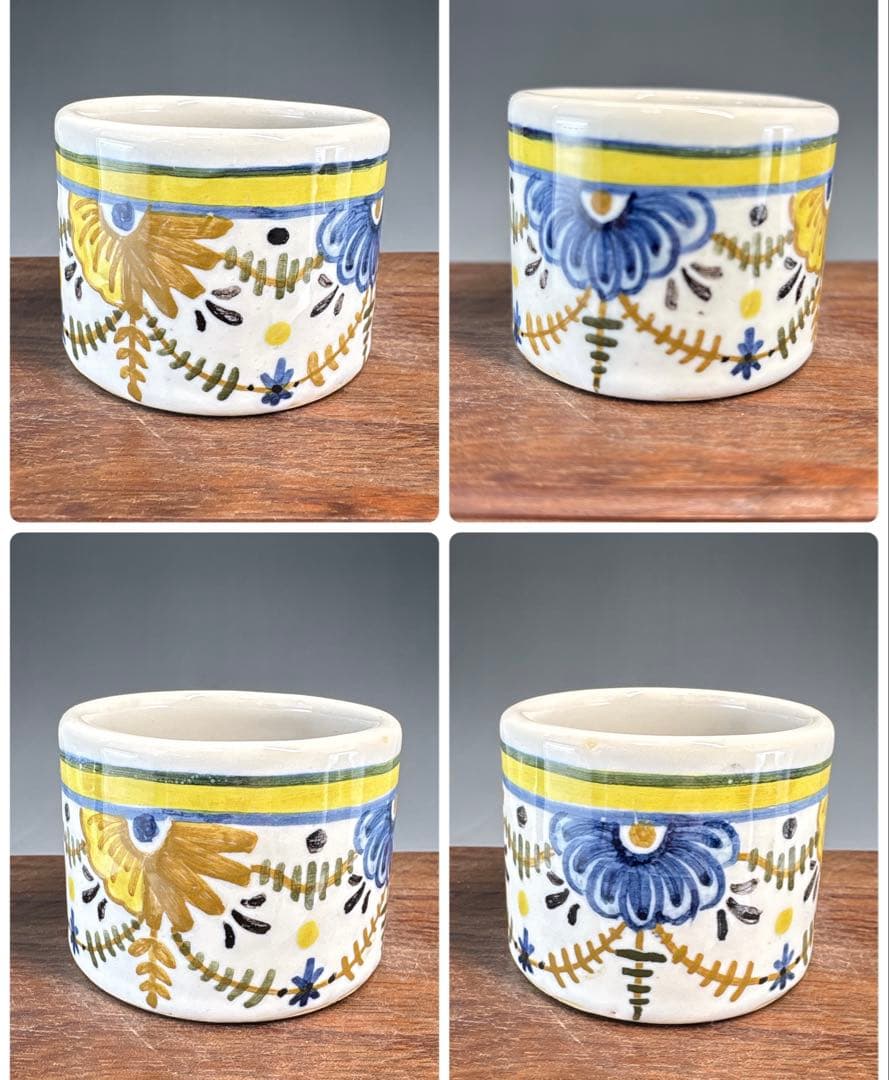 【中古品】スペイン•タラベラ色絵皆具　堀内宗完書付